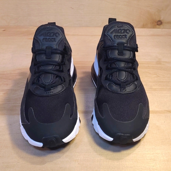 Nike Air Max 270 React Black White Women's Athletic Shoes CJ0619-002 - Picture 3 of 10